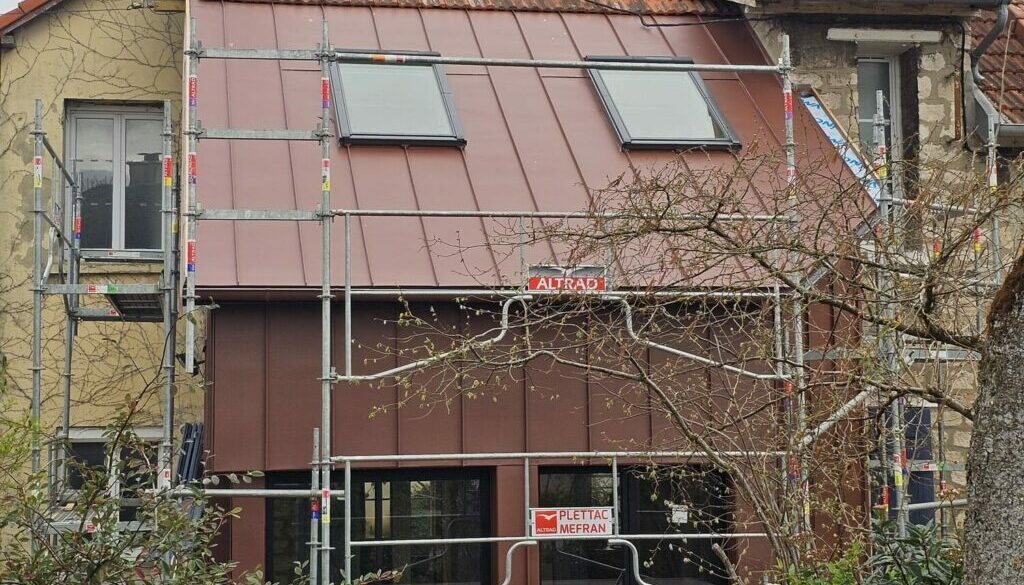 Bardage et couverture zinc pigmento Mondeville