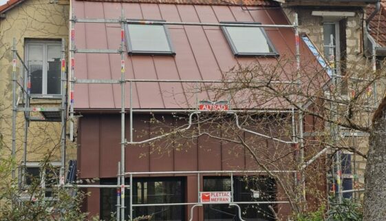 Bardage et couverture zinc pigmento Mondeville